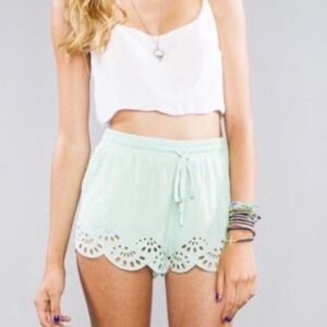 Super light minimal and flowy shorts with cut out design